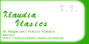 klaudia vlasics business card